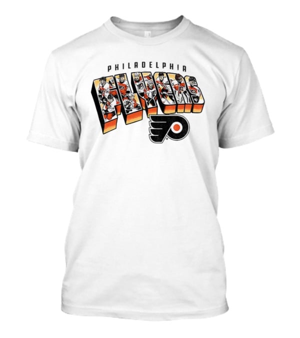 Philadelphia Flyers NHL Hockey Stanley Cup Players 2025 Vintage Flyers Team Roster Logo T-Shirt