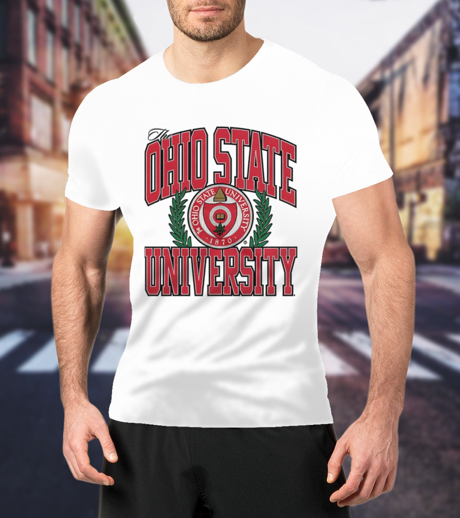 The Ohio State University 1870 Seal With Laurel Leaves T-Shirt