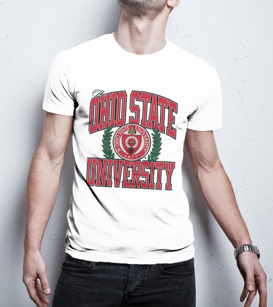 The Ohio State University 1870 Seal With Laurel Leaves T-Shirt