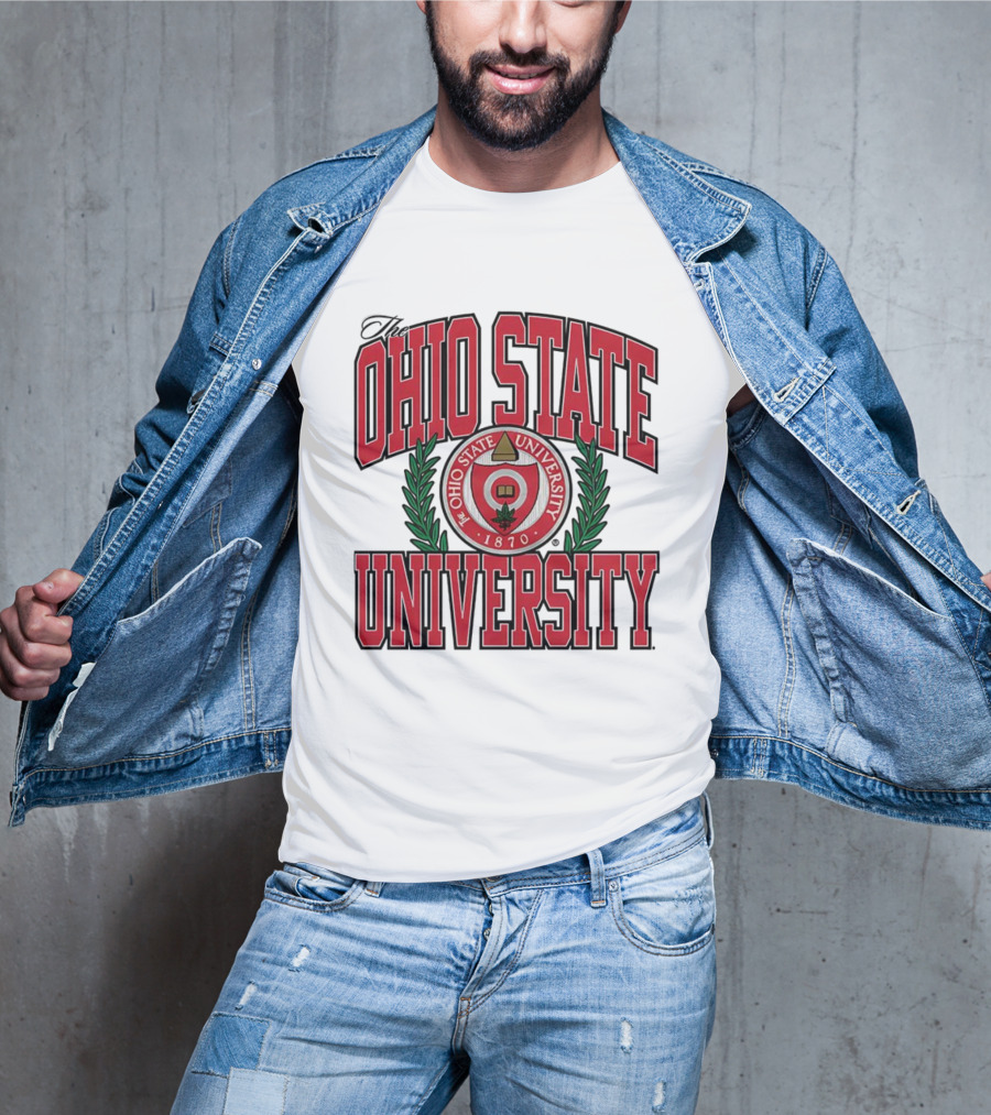 The Ohio State University 1870 Seal With Laurel Leaves T-Shirt