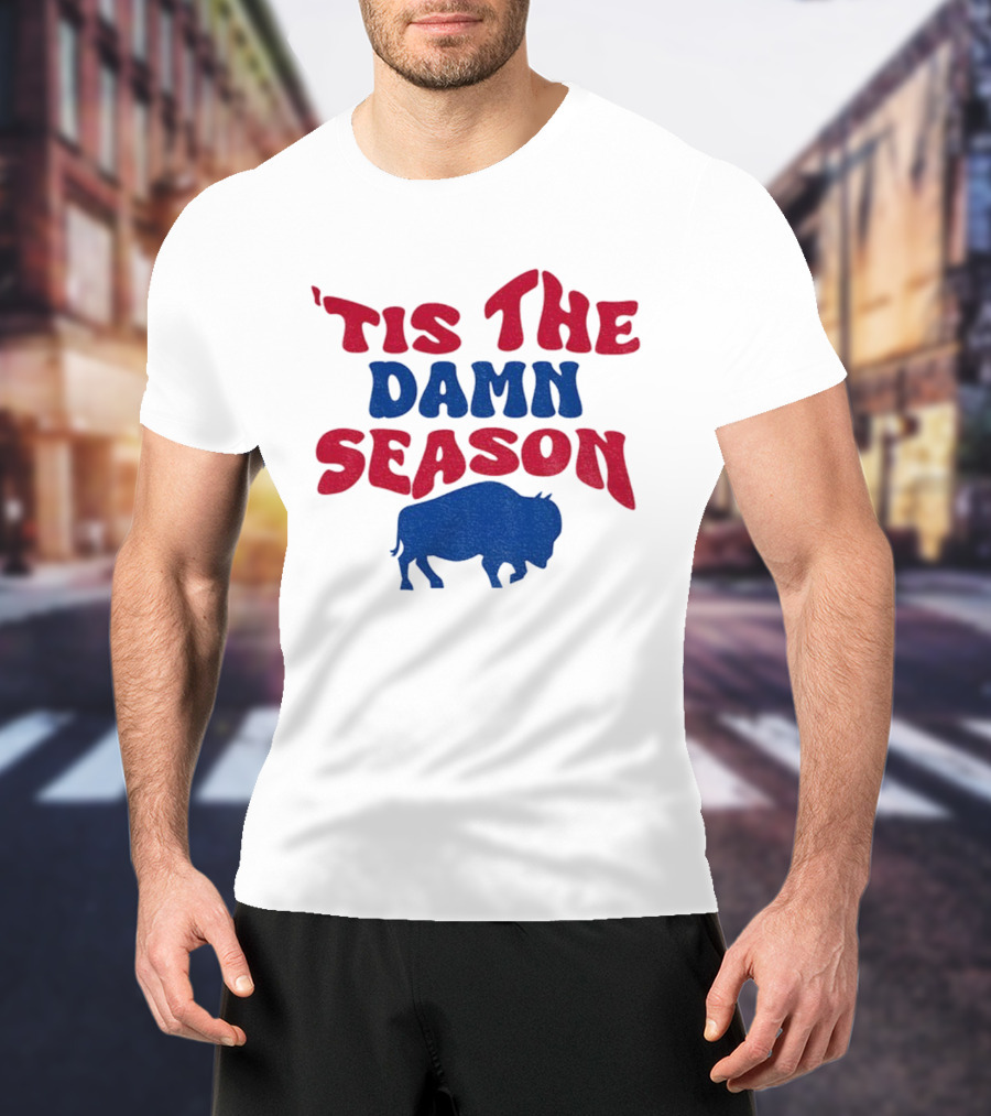 Tis The Damn Season Buffalo Bills NFL 1973 2025 Merry Christmas T-Shirt