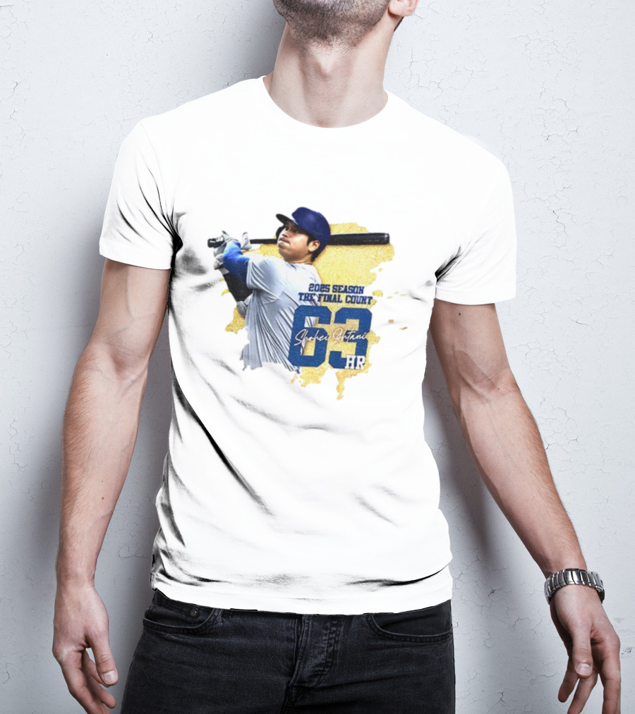 2025 Season The Final Count Shohei Ohtani 63 HR Los Angeles Dodgers MVP T-Shirt