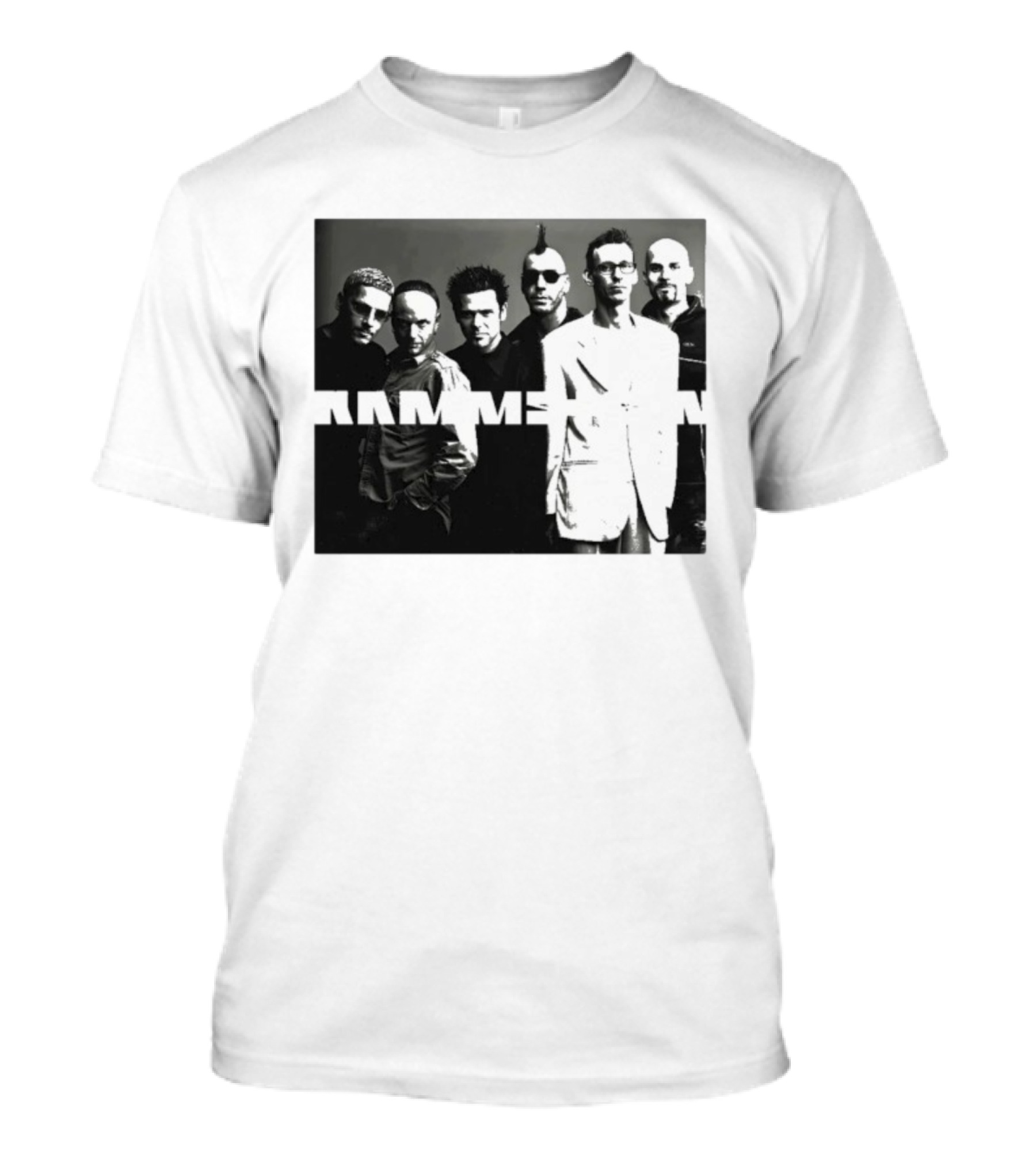 Rammstein Band Mutter Album Black White Group Photo Tee T-Shirt