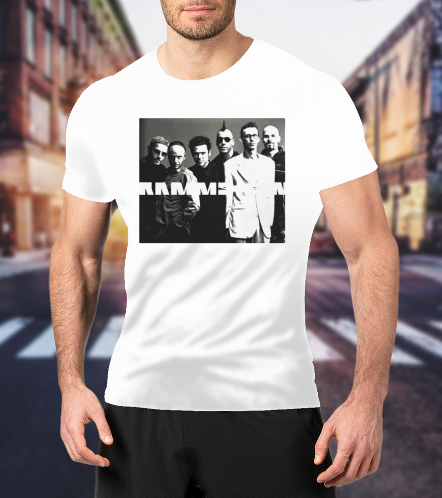 Rammstein Band Mutter Album Black White Group Photo Tee T-Shirt