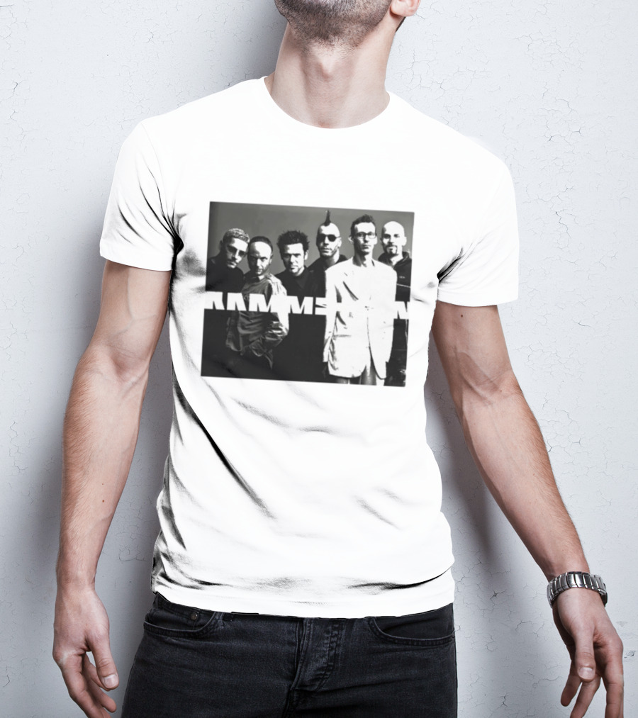 Rammstein Band Mutter Album Black White Group Photo Tee T-Shirt