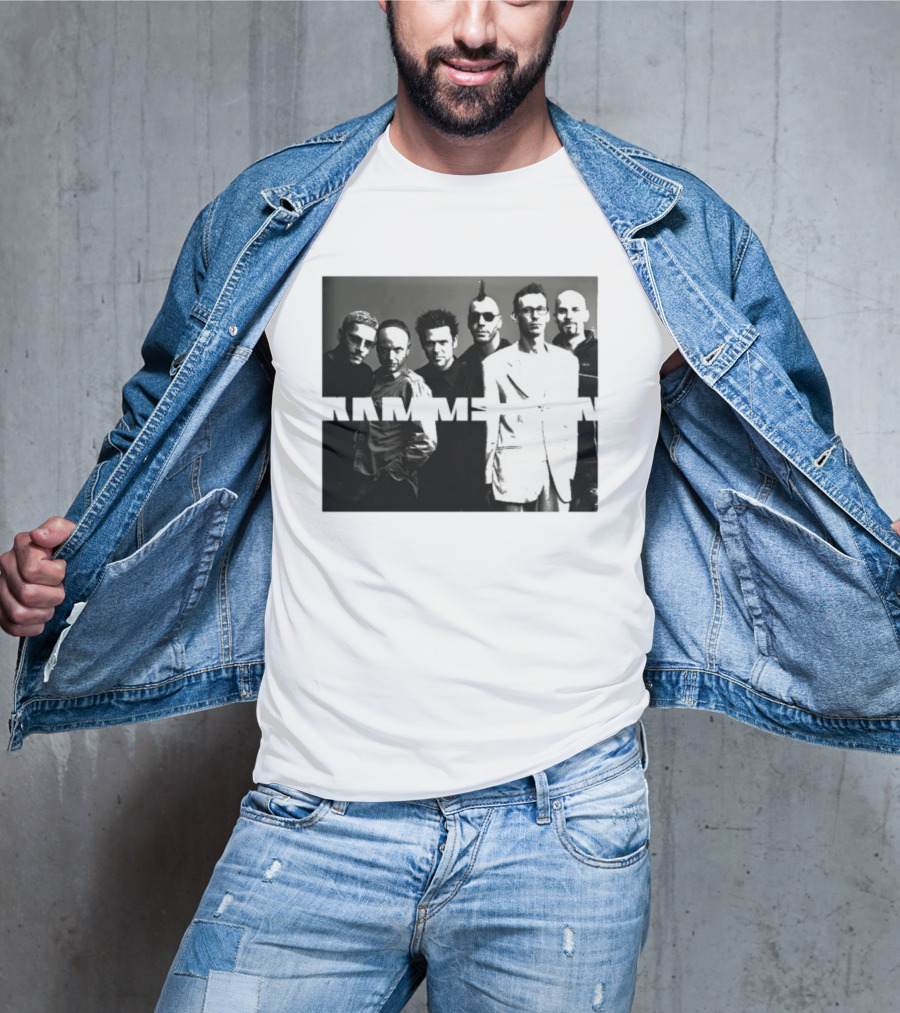 Rammstein Band Mutter Album Black White Group Photo Tee T-Shirt