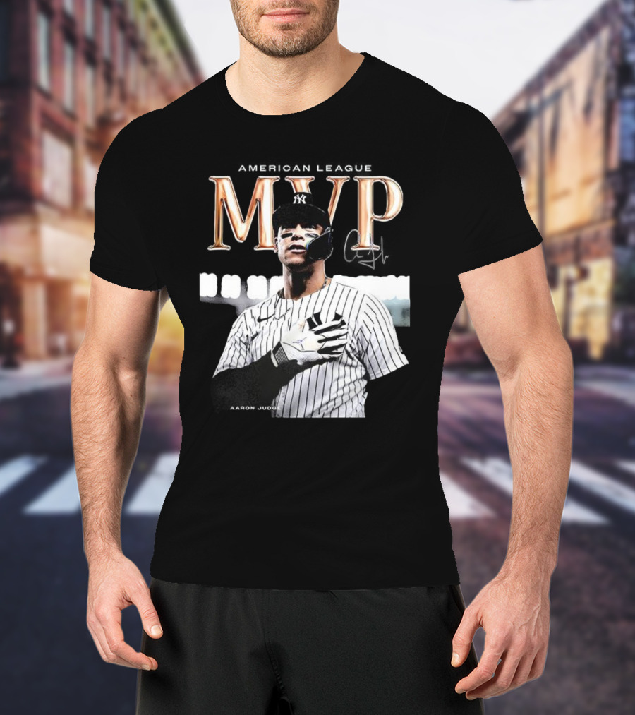 Aaron Judge MVP New York Yankees American League Signature T-Shirt
