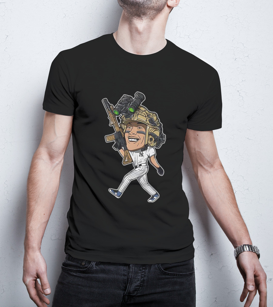 New York Yankees Aaron Judge Baseball Soldier Caricature T-Shirt
