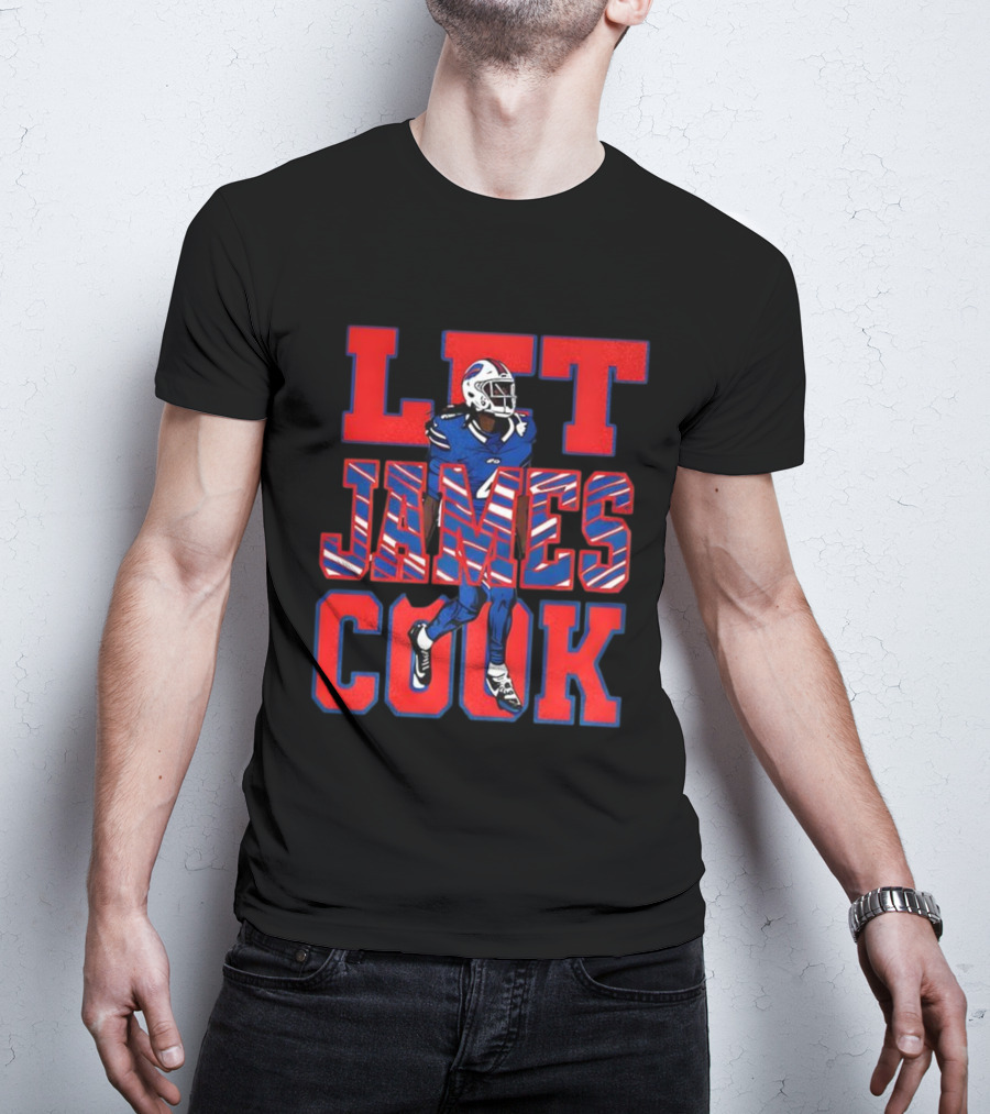 Buffalo Bills Let James Cook Football Player Artwork T-Shirt