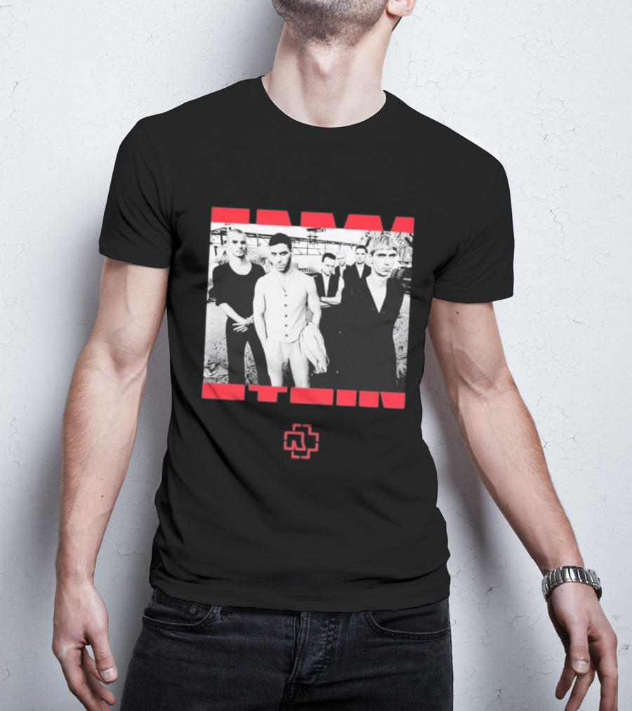 Rammstein Herzeleid XXXIII Band Photo Red Bracket T-Shirt