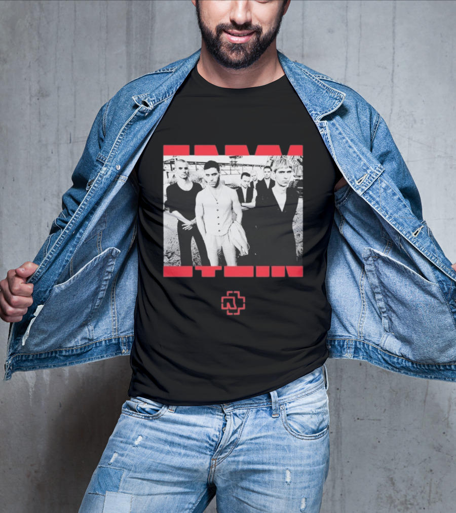 Rammstein Herzeleid XXXIII Band Photo Red Bracket T-Shirt
