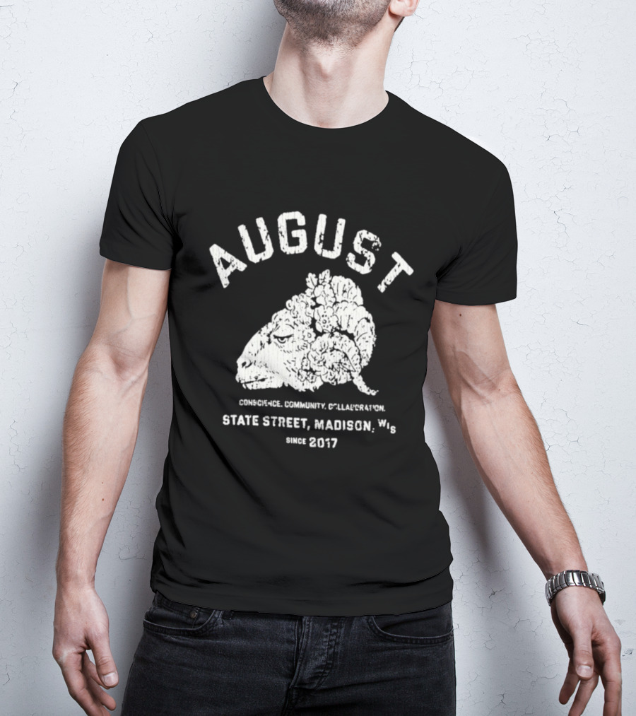 August 8 Year Anniversary Rams Head State Street Madison WI Since 2017 T-Shirt