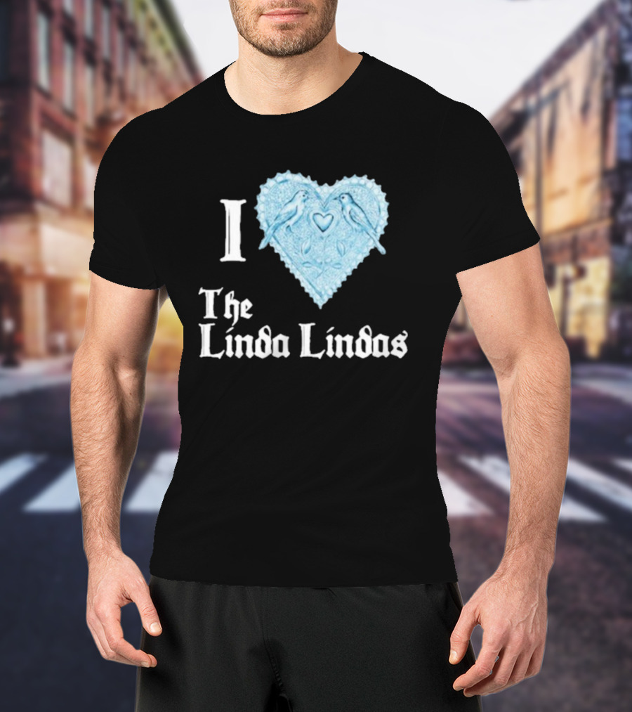 I Love The Linda Lindas Heart With Birds T-Shirt