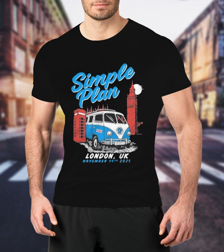 Simple Plan London UK November 14th 2025 Van Big Ben T-Shirt