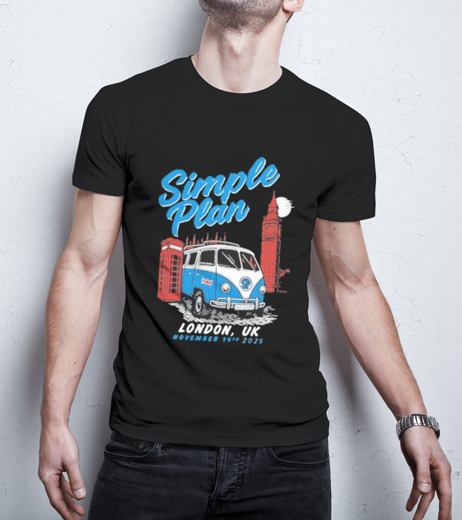 Simple Plan London UK November 14th 2025 Van Big Ben T-Shirt