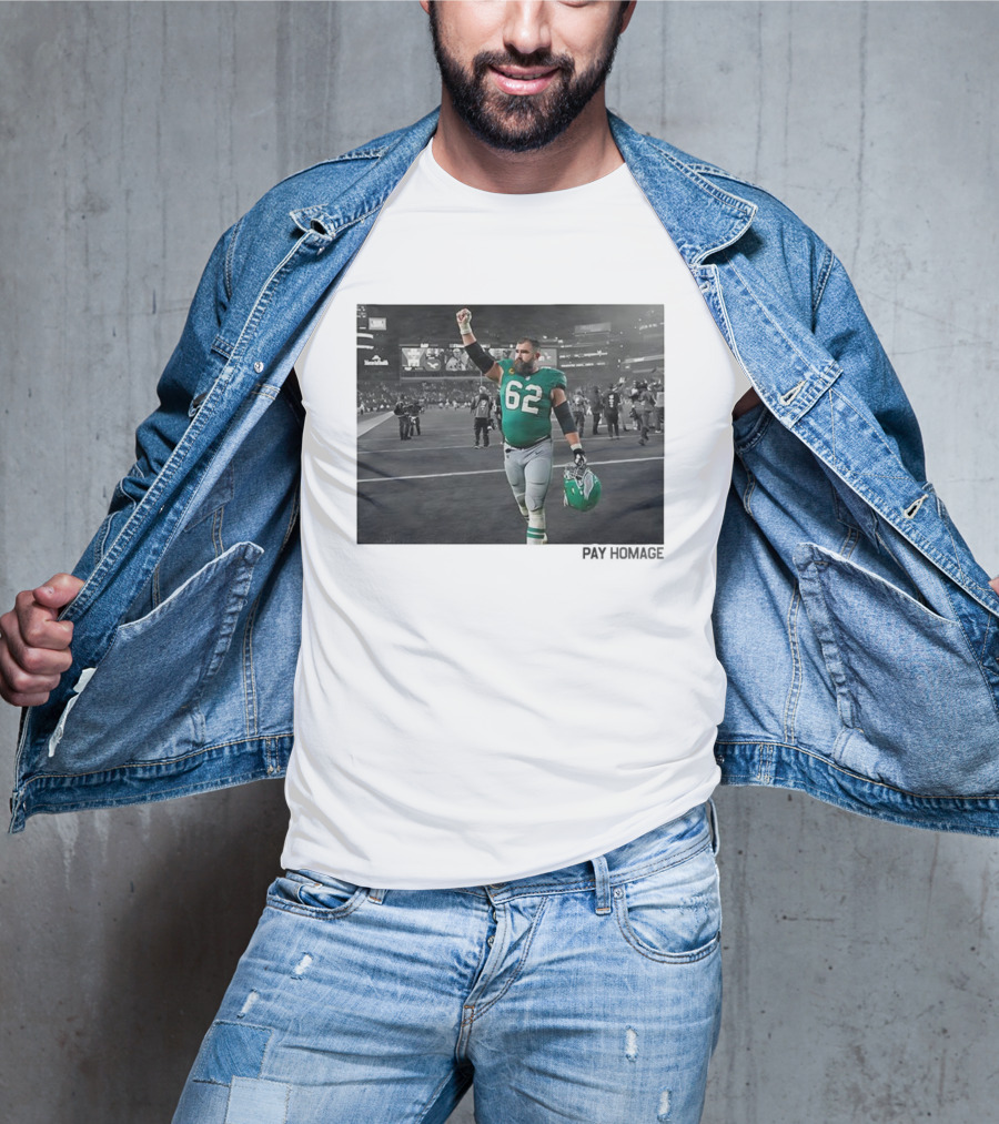 Jason Kelce Philadelphia Eagles NFL Number 62 Giants Stadium Victory T-Shirt