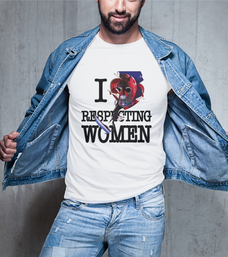 Jason Voorhees I Love Respecting Women Mask Knife T-Shirt