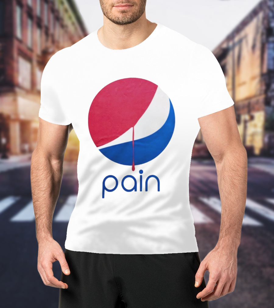 Pain Pepsi Dripping Circle Parody T-Shirt