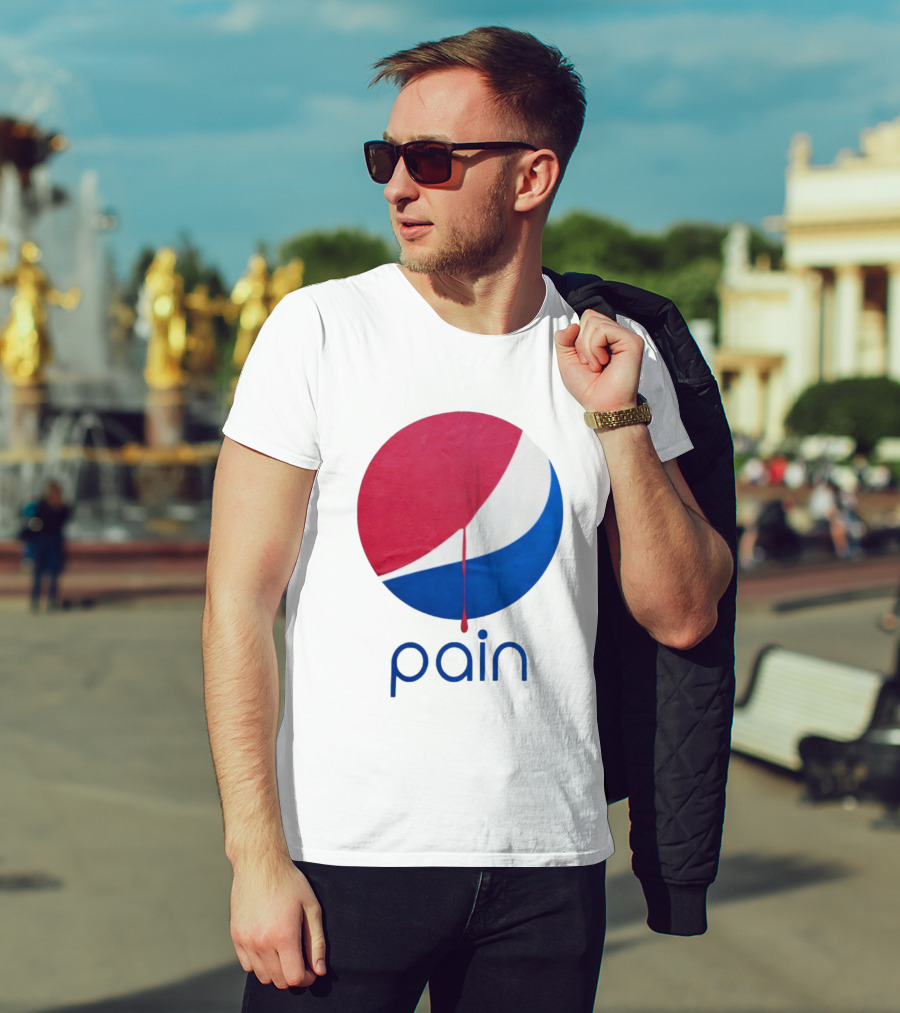Pain Pepsi Dripping Circle Parody T-Shirt