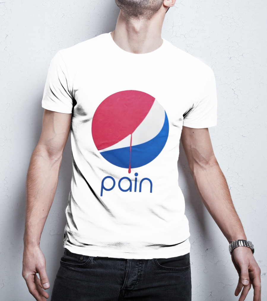 Pain Pepsi Dripping Circle Parody T-Shirt
