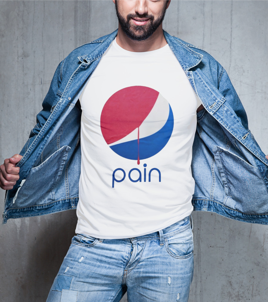 Pain Pepsi Dripping Circle Parody T-Shirt