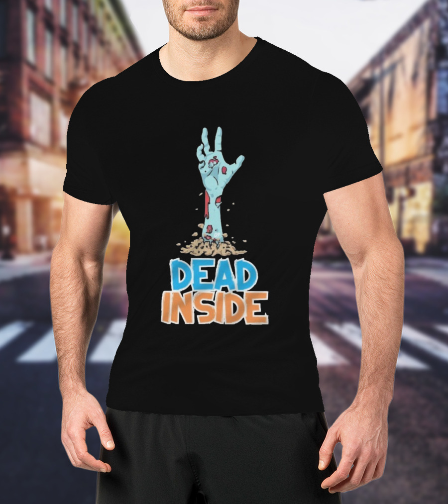 Zombie Hand Rising Dead Inside Halloween T-Shirt