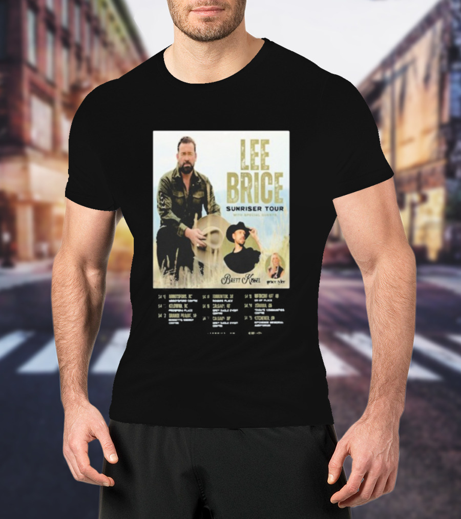 Lee Brice Sunriser Tour 2026 With Brett Kissel And Tenille Arts T-Shirt