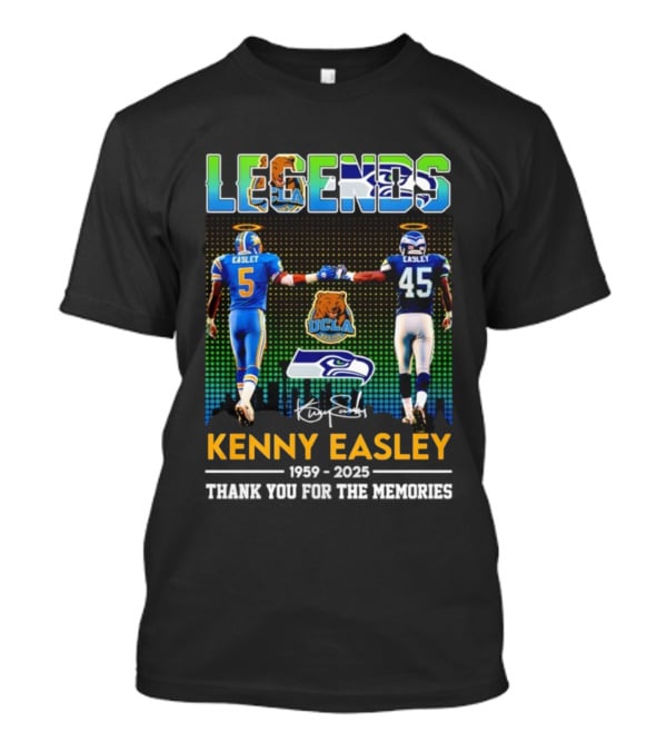 Kenny Easley Legends UCLA Bruins Seattle Seahawks Thank You For The Memories Signature T-Shirt