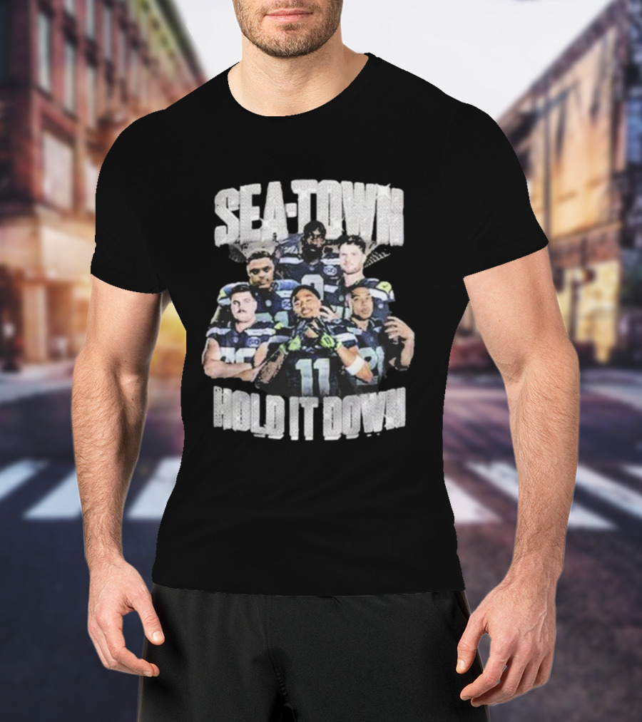 Seattle Seahawks Sea-Town Hold It Down Team Players T-Shirt