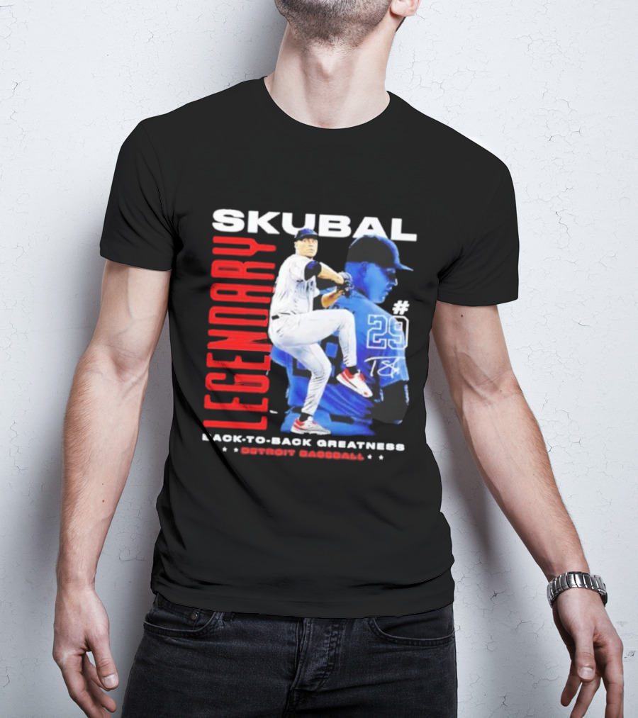 Skubal Legendary Back-To-Back Greatness Detroit Baseball #29 T-Shirt