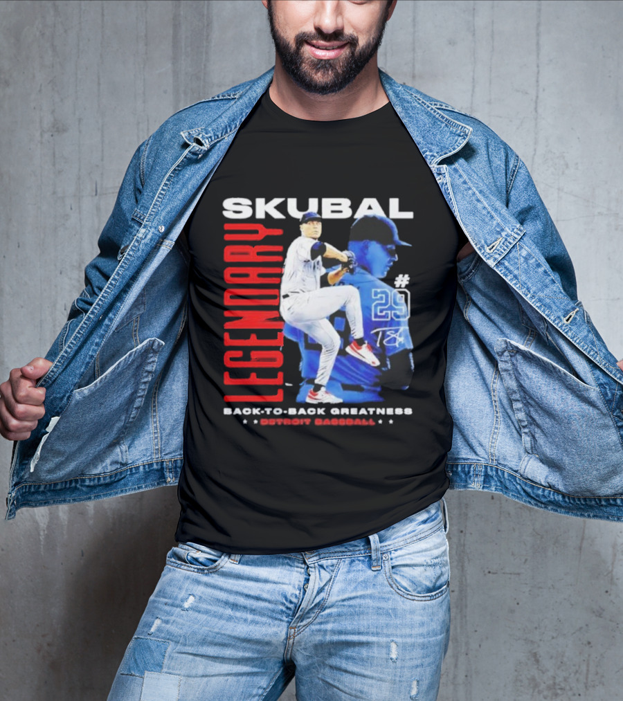 Skubal Legendary Back-To-Back Greatness Detroit Baseball #29 T-Shirt