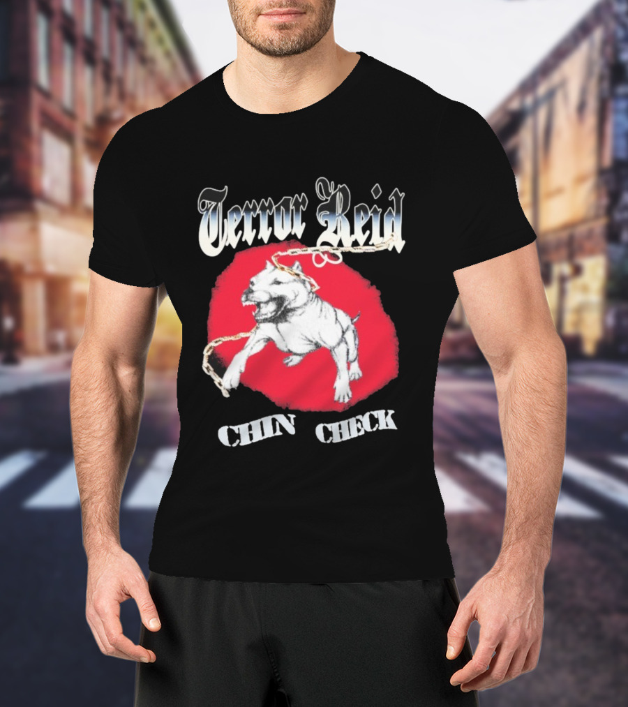 Terror Reid Chin Check Bulldog Chain Graphic T-Shirt