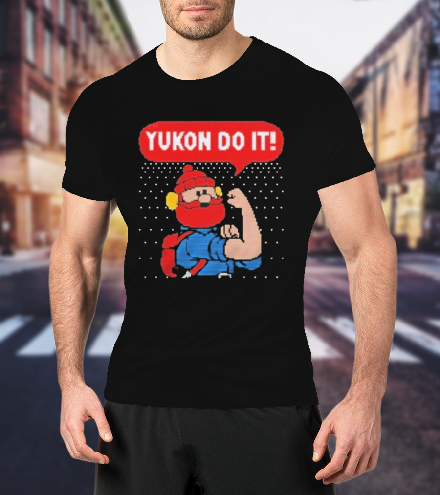 Yukon Cornelius Rosie The Riveter Mashup Yukon Do It Rudolph The Red Nosed Reindeer T-Shirt