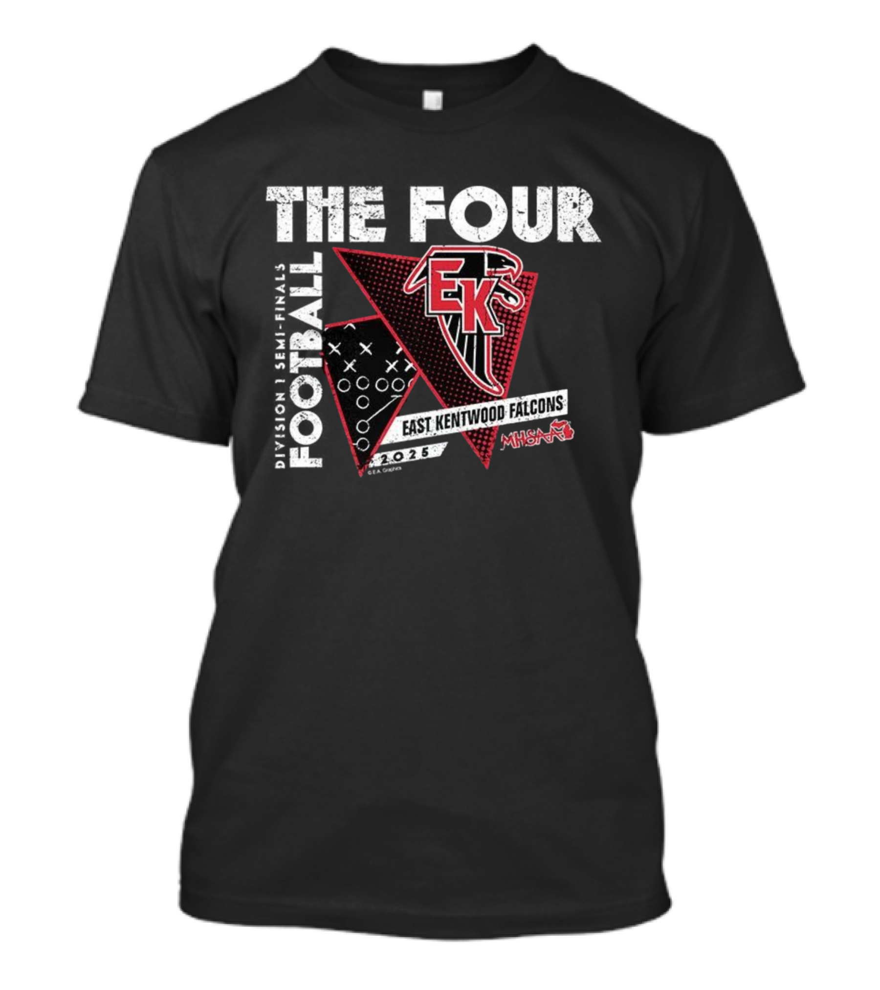East Kentwood Falcons 2025 MHSAA Football The Four Division 1 T-Shirt