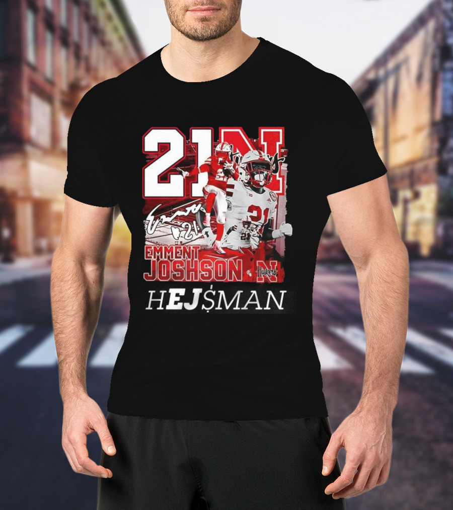 Emmett Johnson Nebraska Cornhuskers 21 Football Huskers Signature 21N T-Shirt