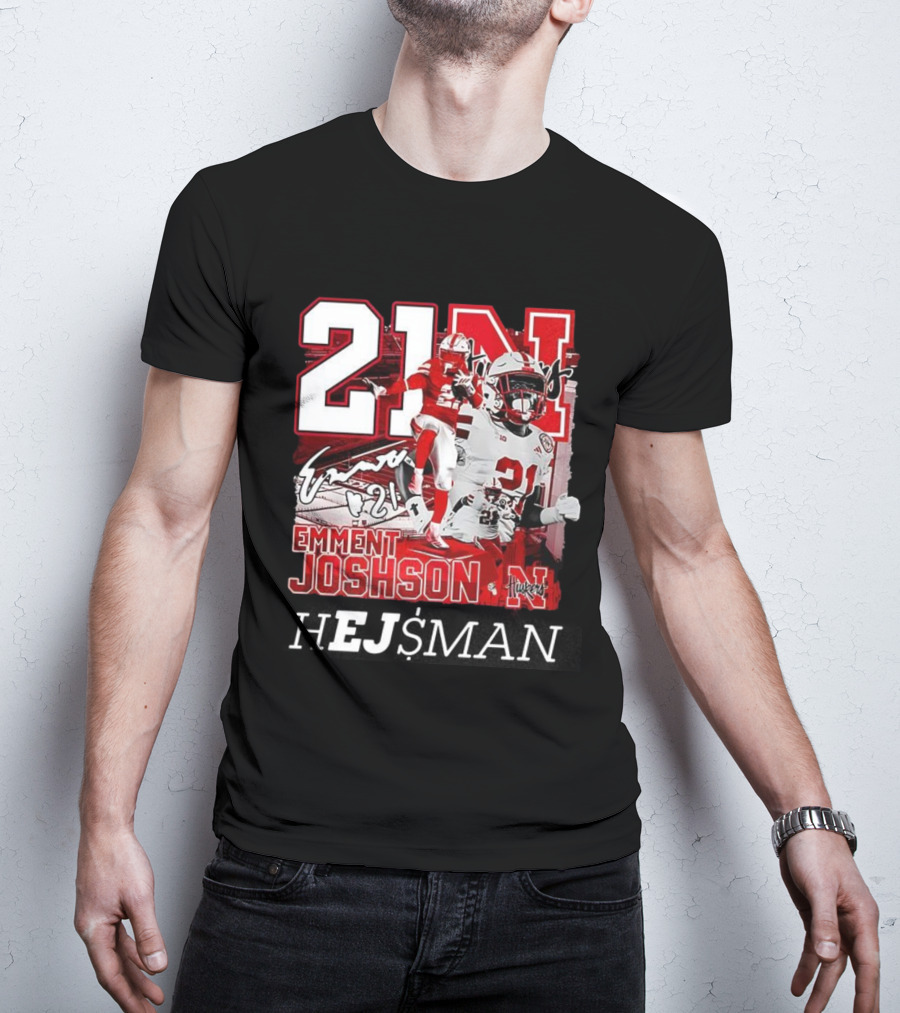 Emmett Johnson Nebraska Cornhuskers 21 Football Huskers Signature 21N T-Shirt