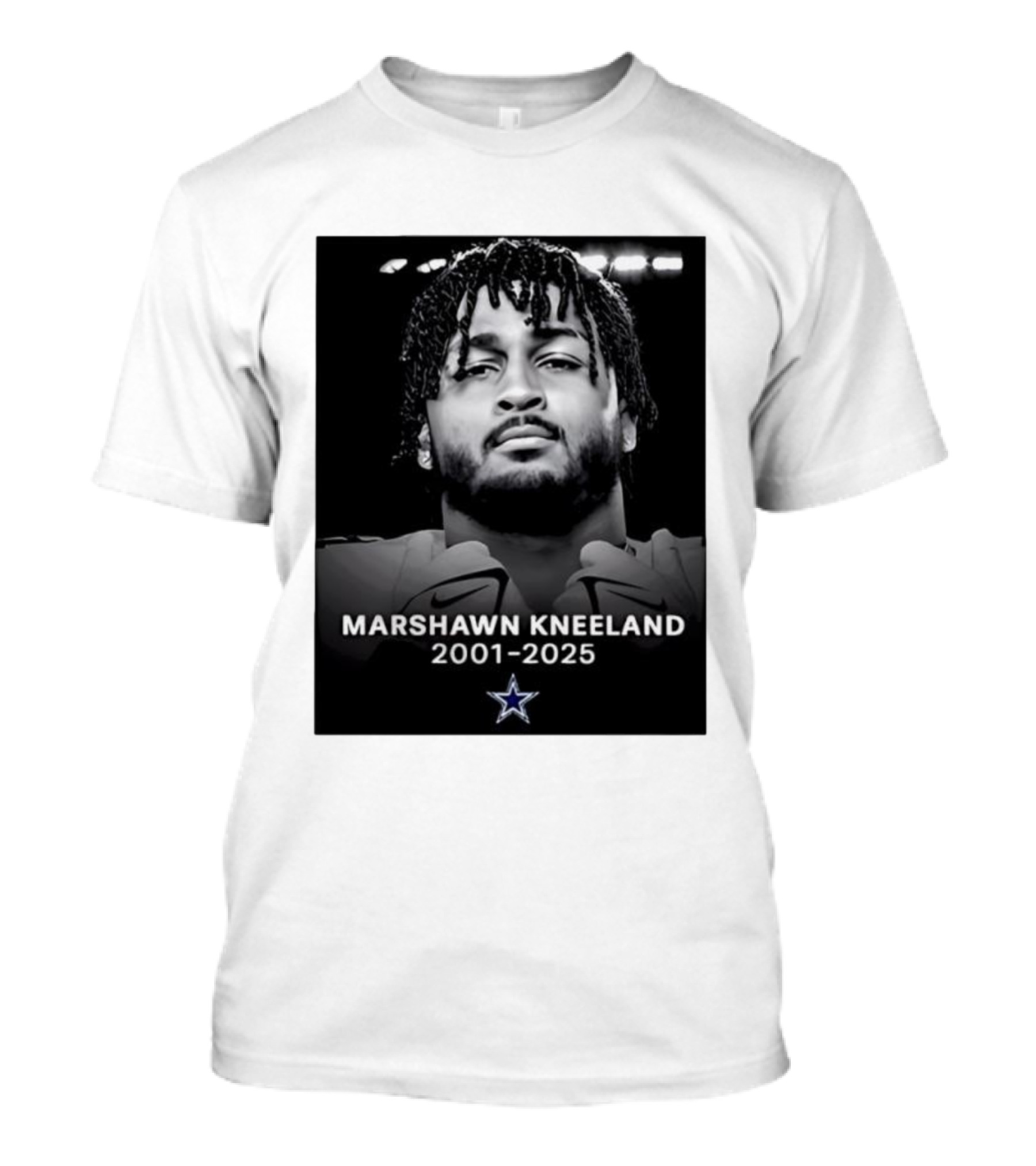 Marshawn Kneeland 2001-2025 Star Symbol Tribute T-Shirt