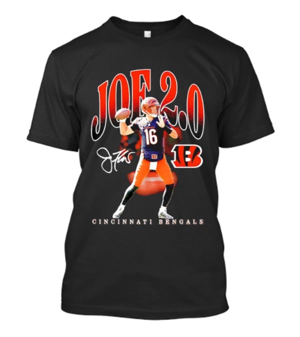 Cincinnati Bengals Joe 2.0 Player 16 Hype Signature T-Shirt