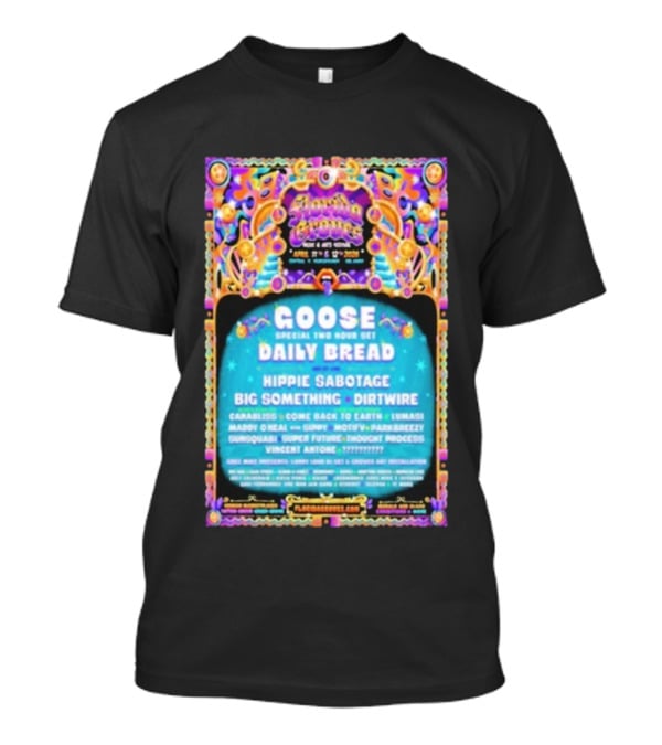 Florida Groove Festival April 11-12 2026 Central Florida Fairgrounds Goose Daily Bread Lineup T-Shirt