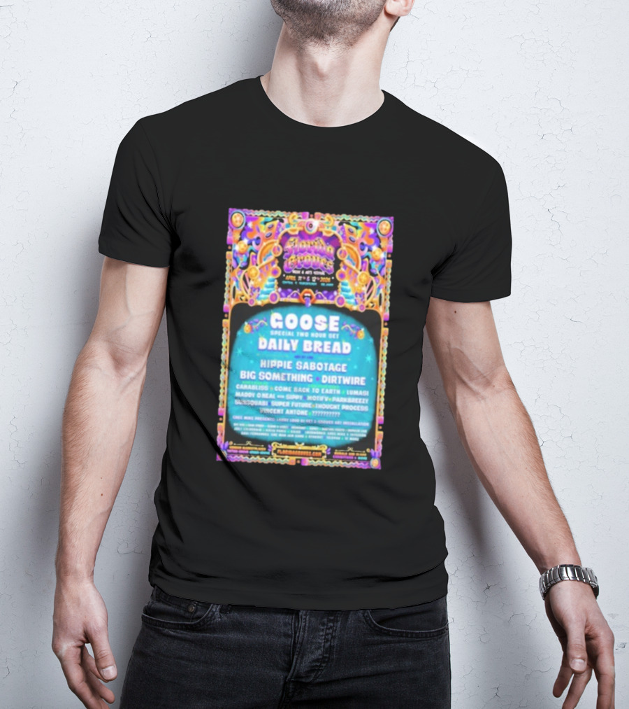 Florida Groove Festival April 11-12 2026 Central Florida Fairgrounds Goose Daily Bread Lineup T-Shirt