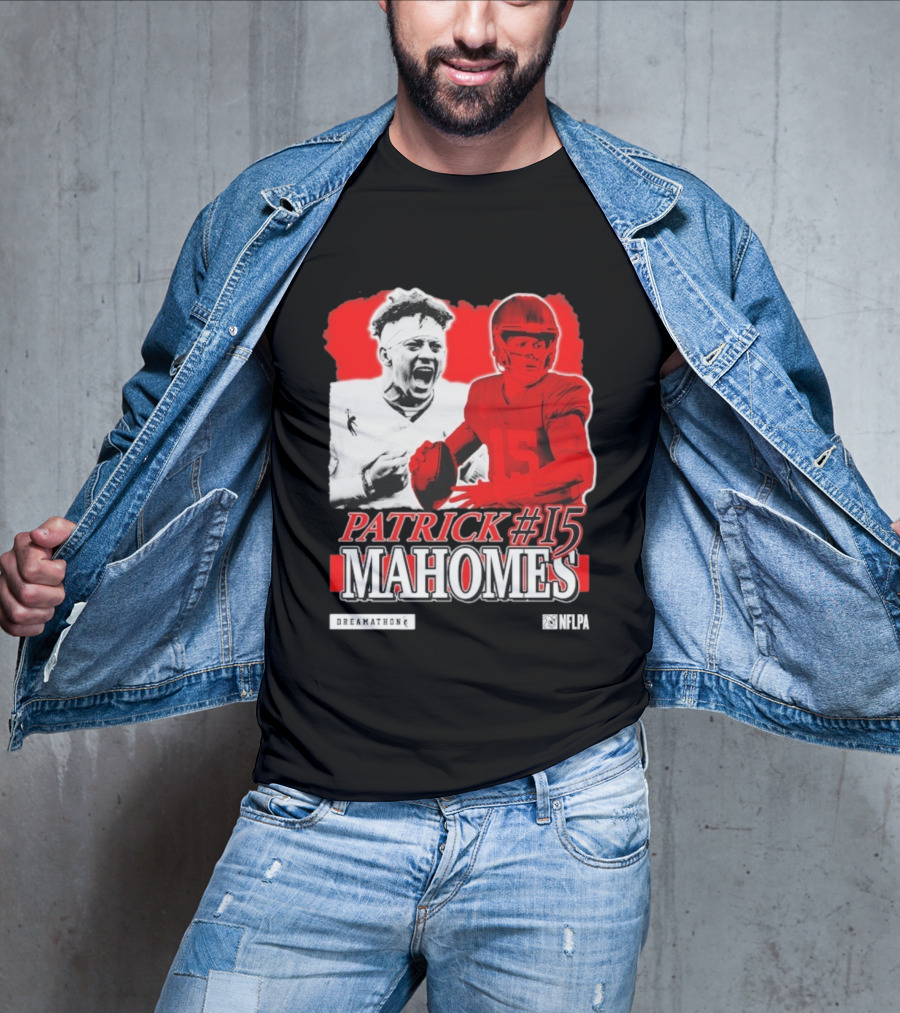 Patrick Mahomes #15 Dreamathon Red Football Legend T-Shirt