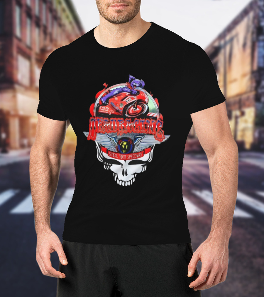 Dead Racing Steal Your Speedway Moto Bear Grateful Dead T-Shirt