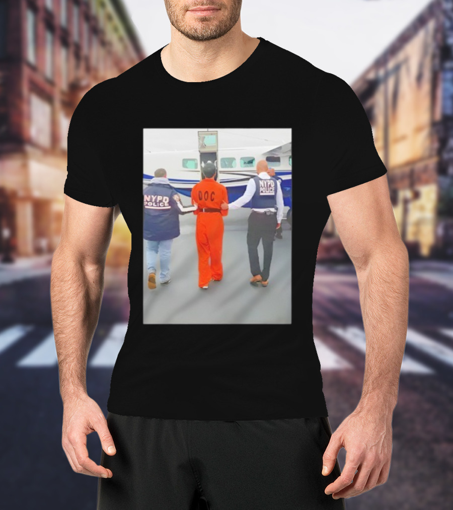 NYC Luigi Mangione NYPD Helicopter Escort DOC Inmate T-Shirt