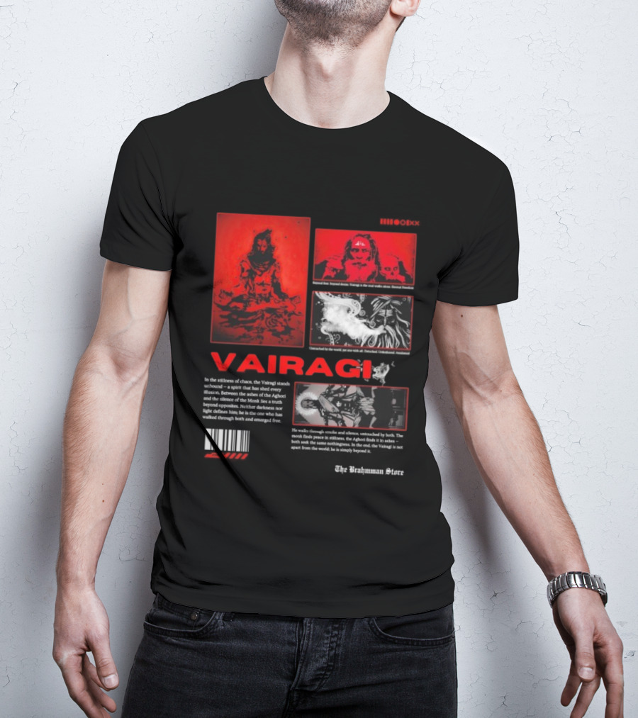 Vairagi The Brahmman Beyond Time Meditative Spiritual Essence T-Shirt