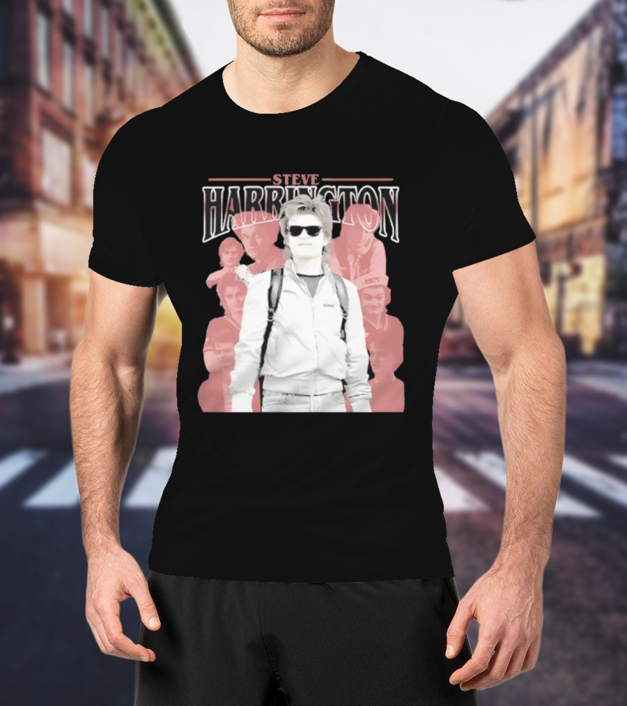 Steve Harrington Iconic Stranger Things Character Collage T-Shirt