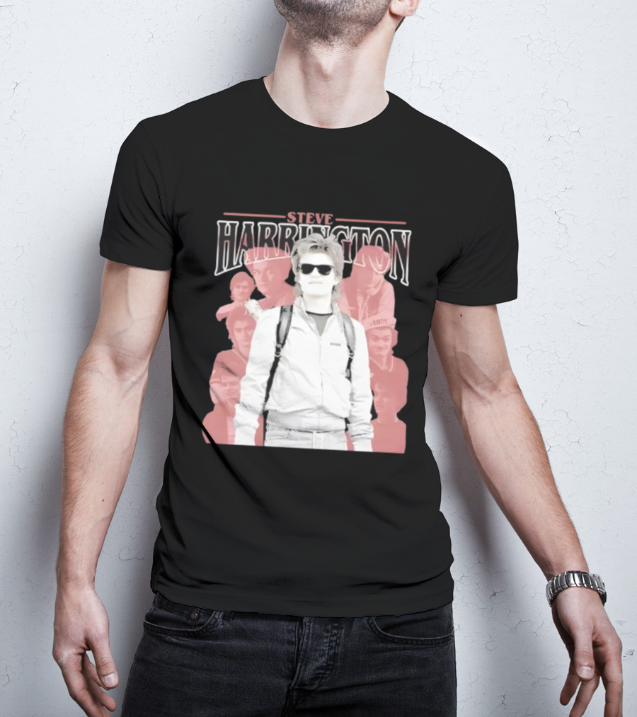 Steve Harrington Iconic Stranger Things Character Collage T-Shirt