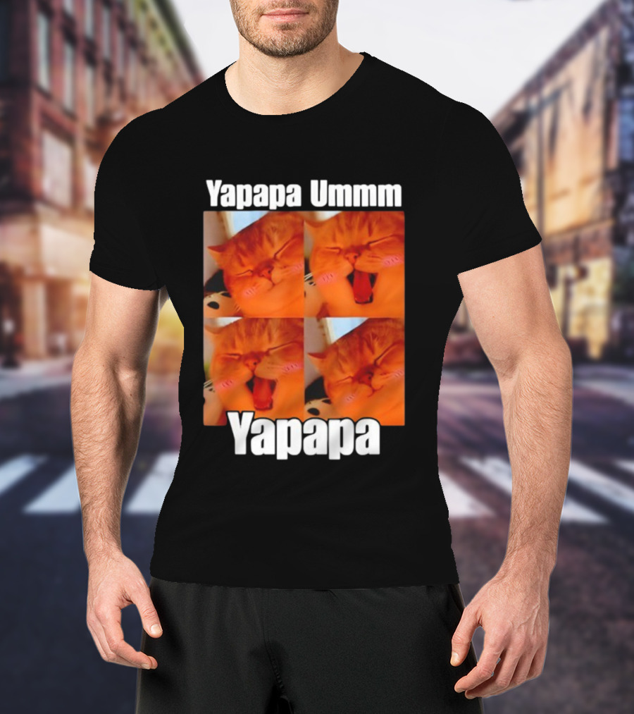 Yapapa Ummmm Funny Yapapa Ummmm Yapapa Cat Meme T-Shirt