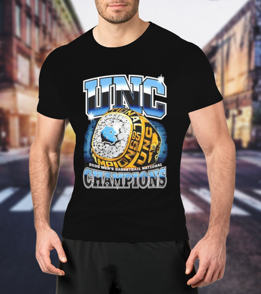 UNC 2005 Men's Basketball National Champions Ring T-Shirt
