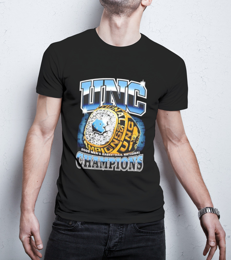 UNC 2005 Men's Basketball National Champions Ring T-Shirt