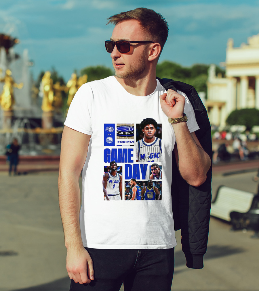 Orlando Magic Vs Golden State Warriors NBA Game Day 2025 7:00 PM T-Shirt